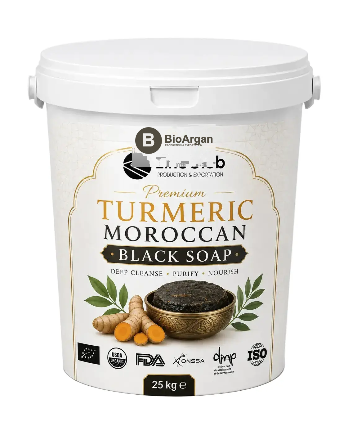 Bulk Turmeric Moroccan Black Soap
